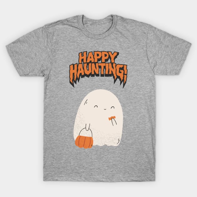 Halloween Happy Haunting T-Shirt by MadeBySerif